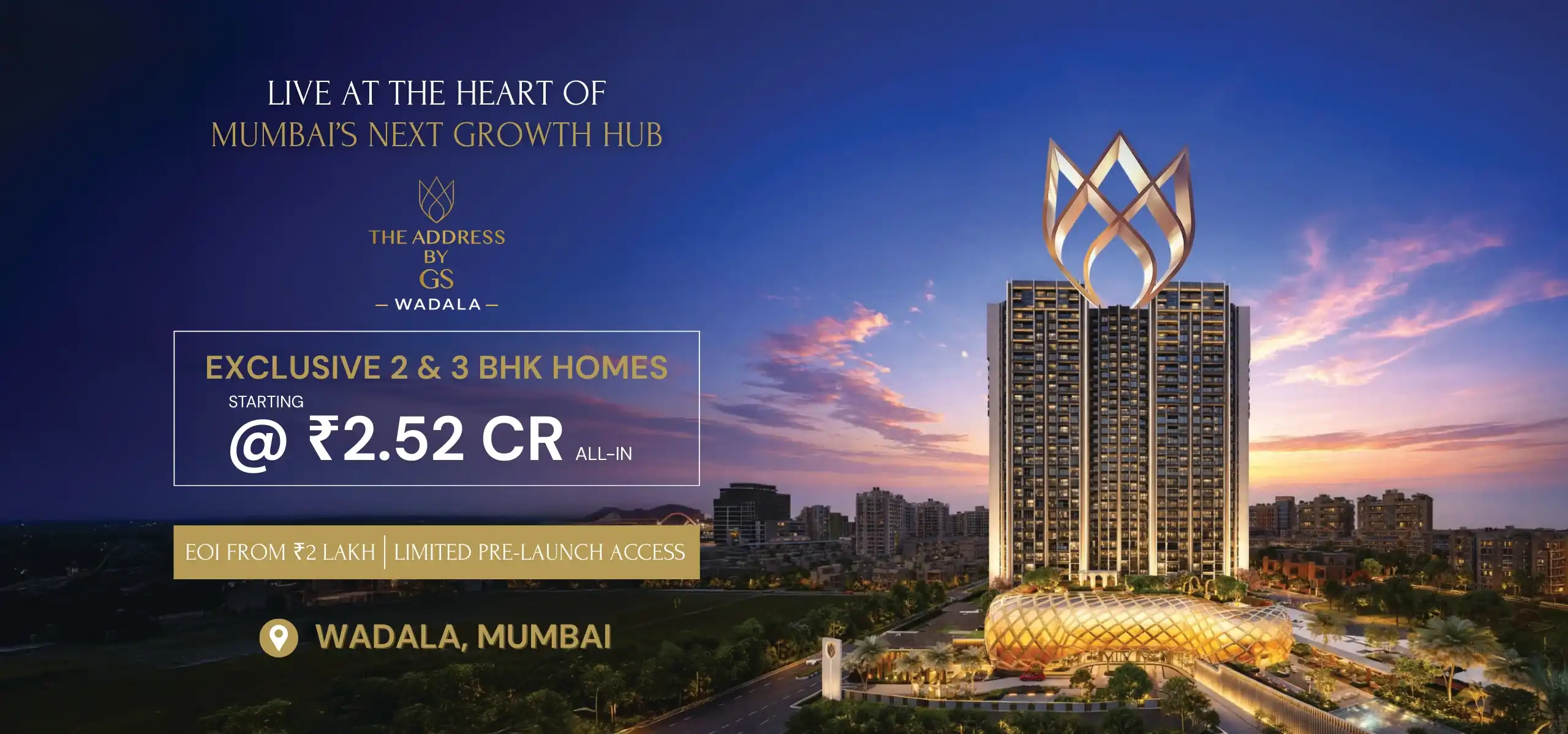 Raymond Address by GS Wadala Tower Render — Modern Luxury Residences in Wadala